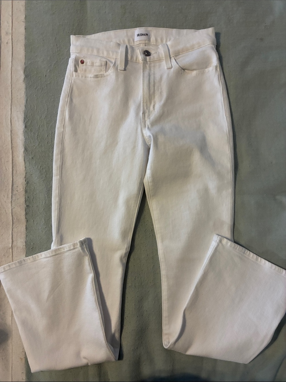 Hudson Jeans White Flare-Leg Women's Jeans